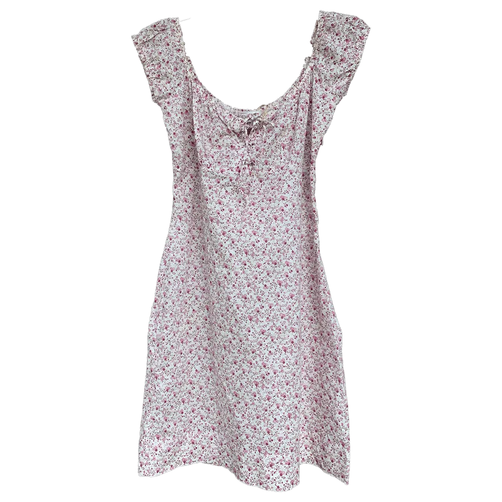 Robe blanche fleuries