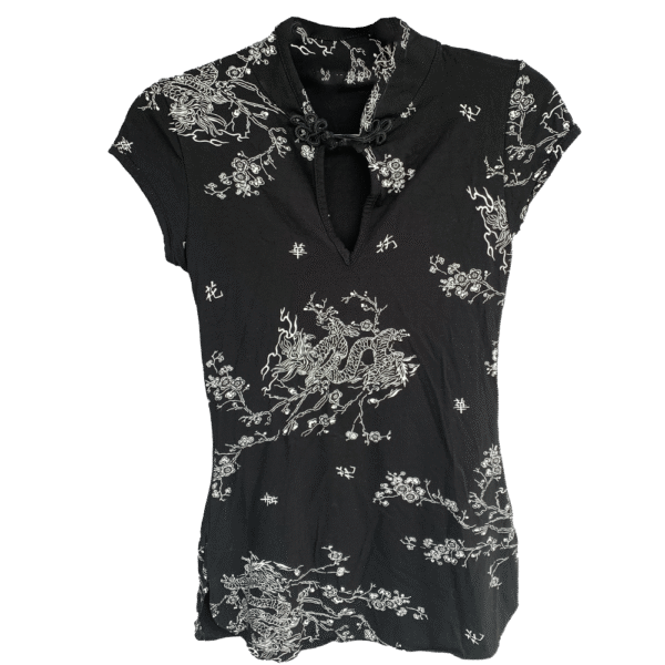Mao collar top
