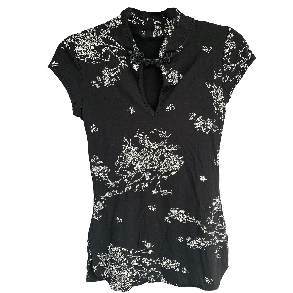 Mao collar top