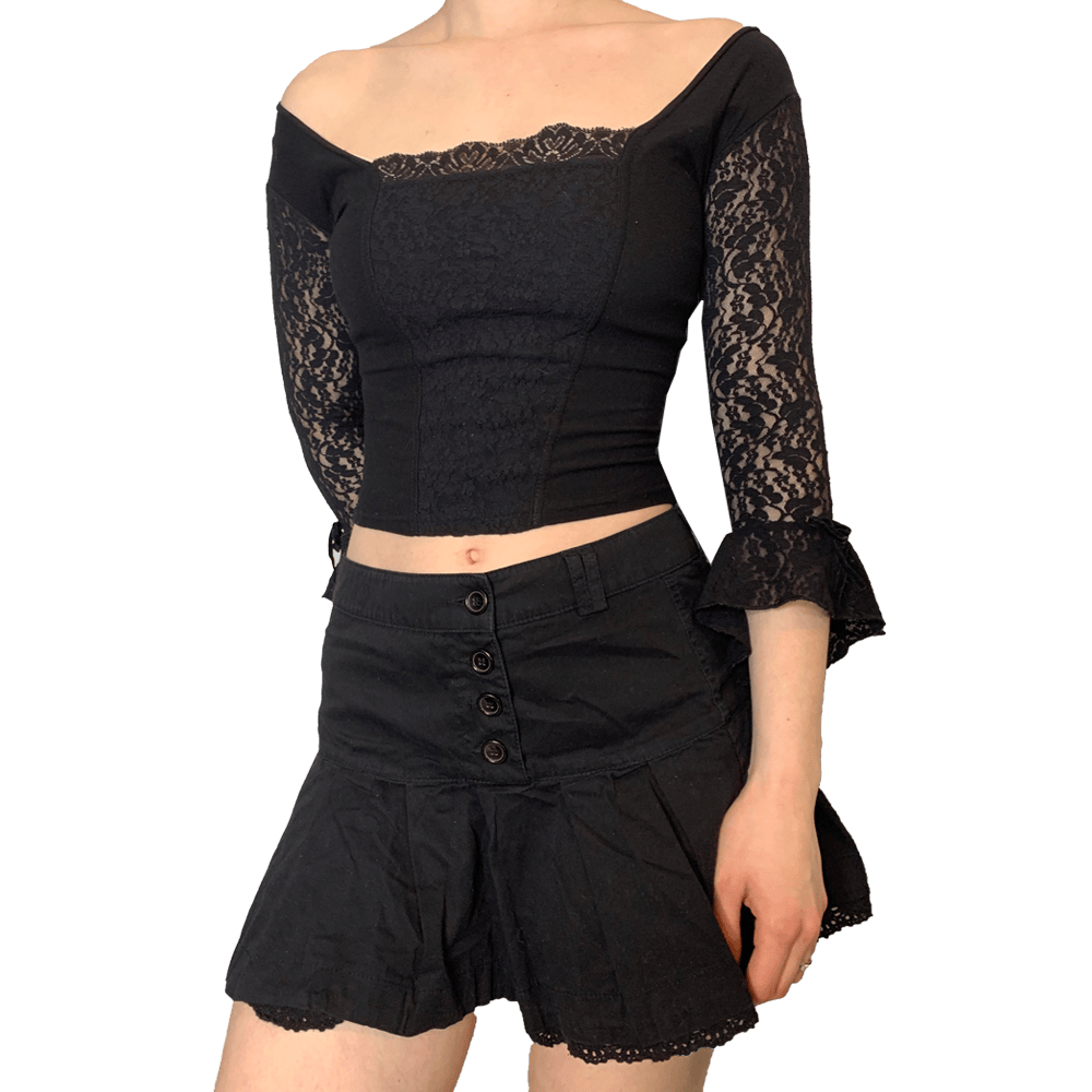 Lace sleeve top