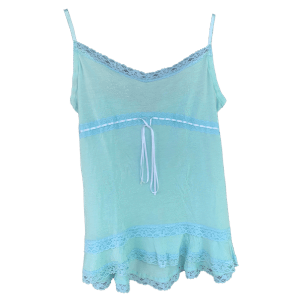 Blue lace top