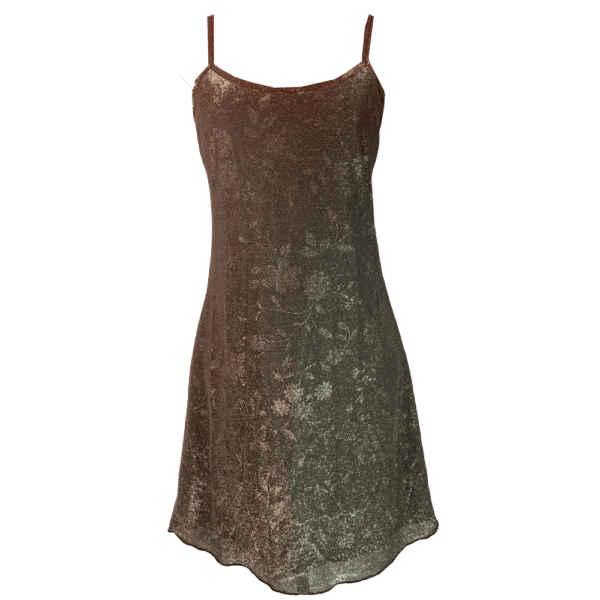 Robe noir pailleté à fleurs