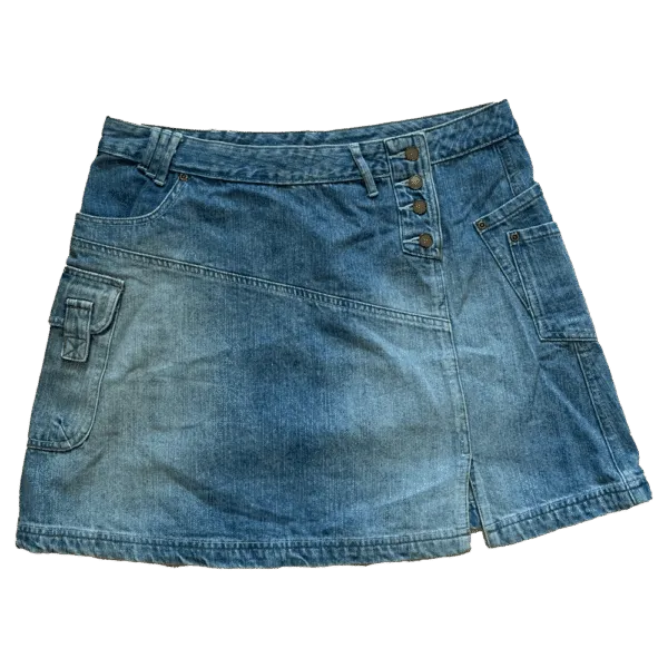 Pocket denim skirt