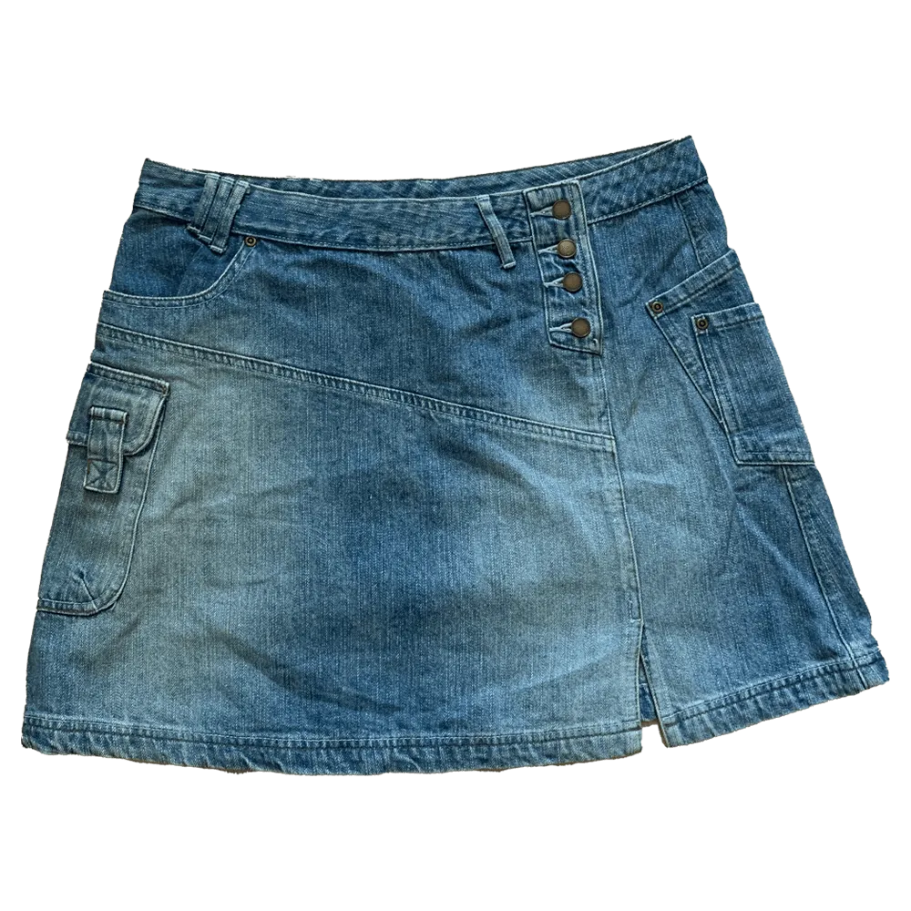 Pocket denim skirt