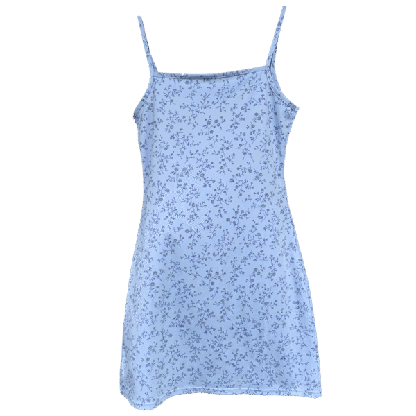 Robe bleu fleurie