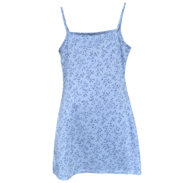 Blue floral dress