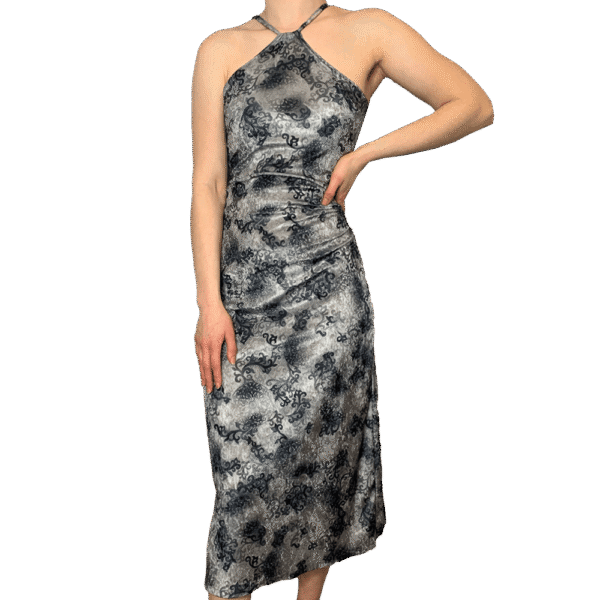 Patterned wrap dress