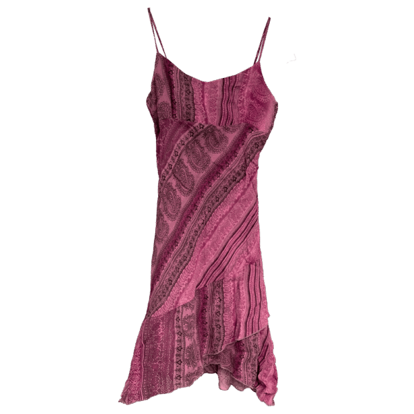 Patterned burgundy dress