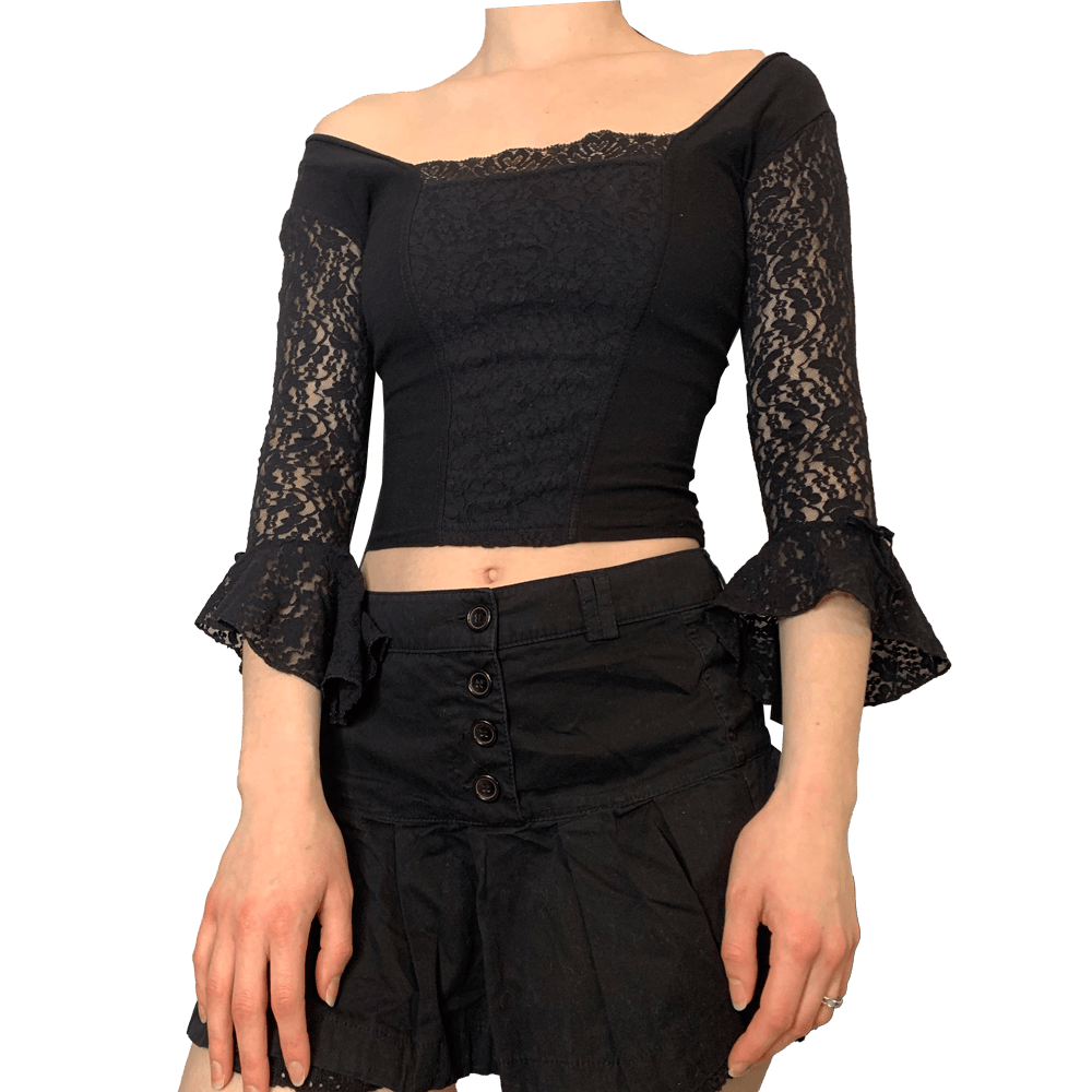 Lace sleeve top - Image 2