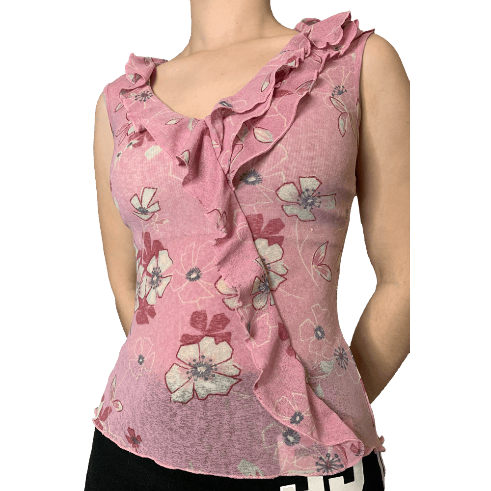 Pink ruffled top - Image 2