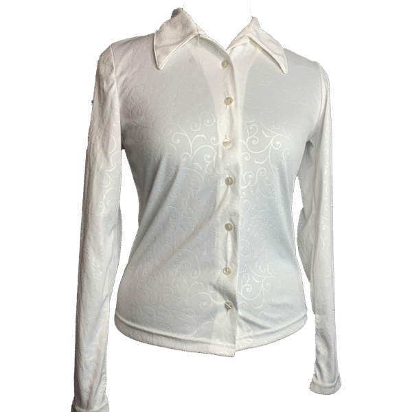 Patterned white blouse