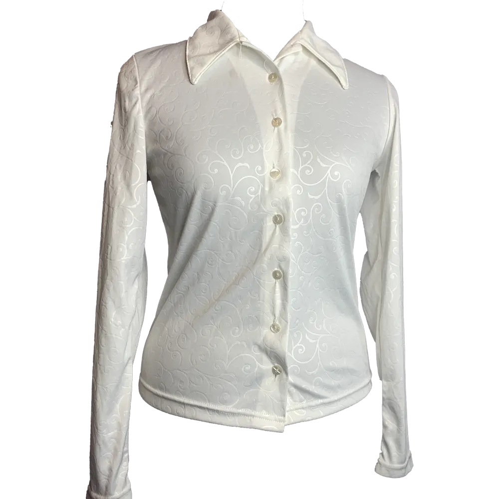 Patterned white blouse