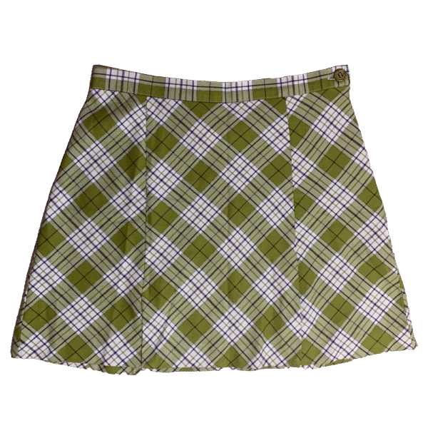 Green plaid skirt