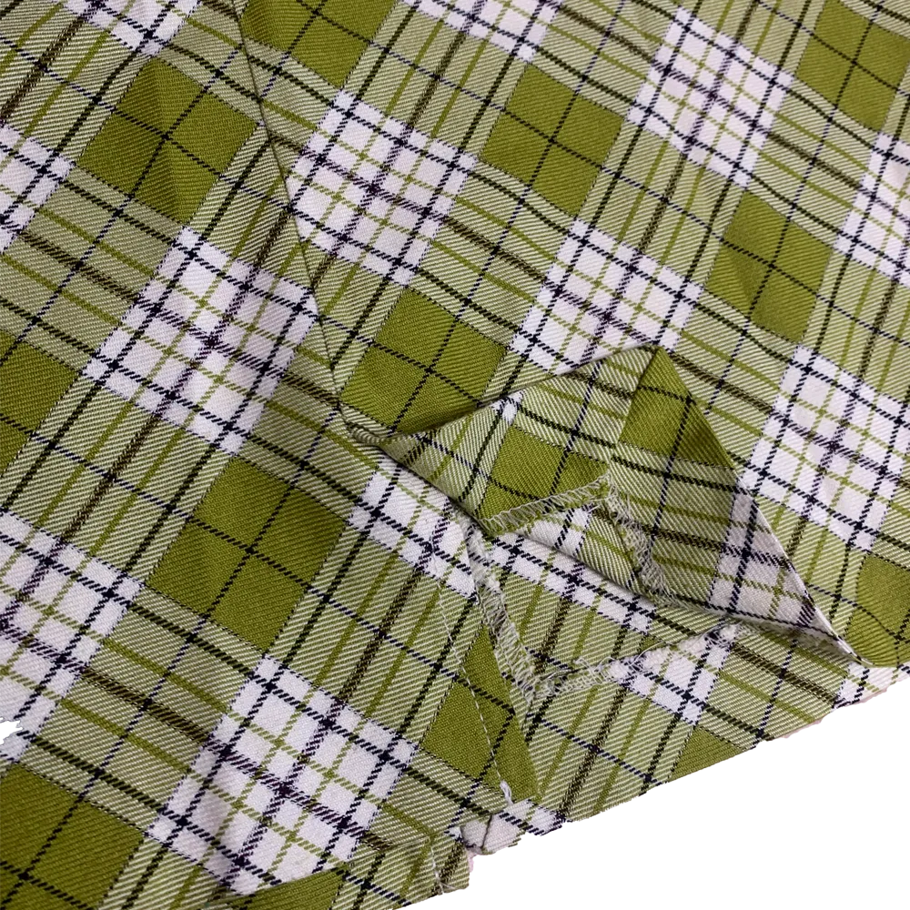 Green plaid skirt - Image 2