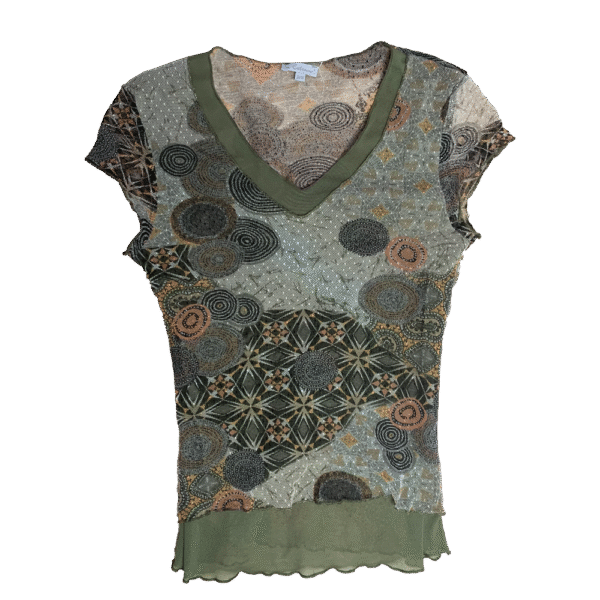 Patterned transparent mesh top