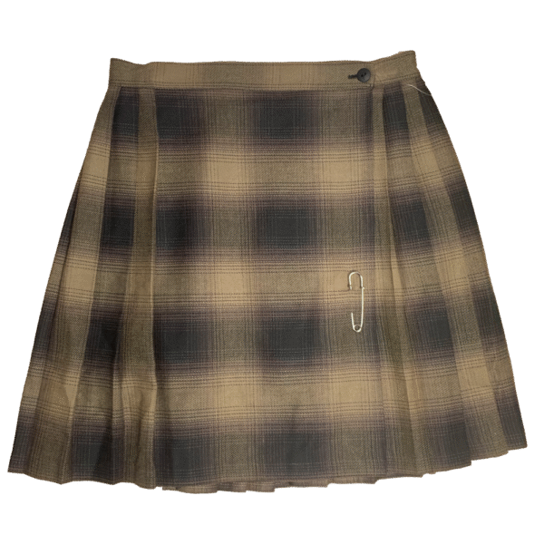 Brown plaid skirt