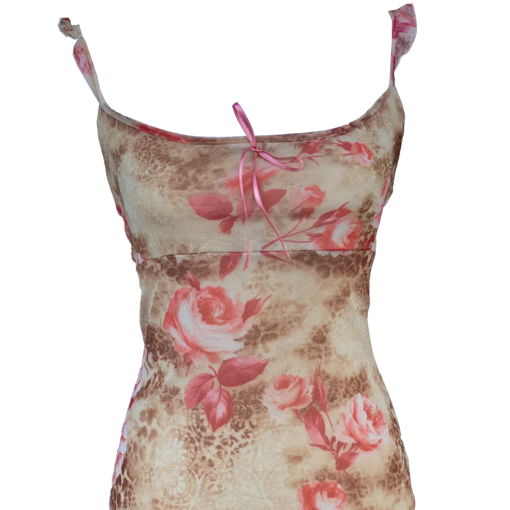 Robe longue motifs roses – Image 2