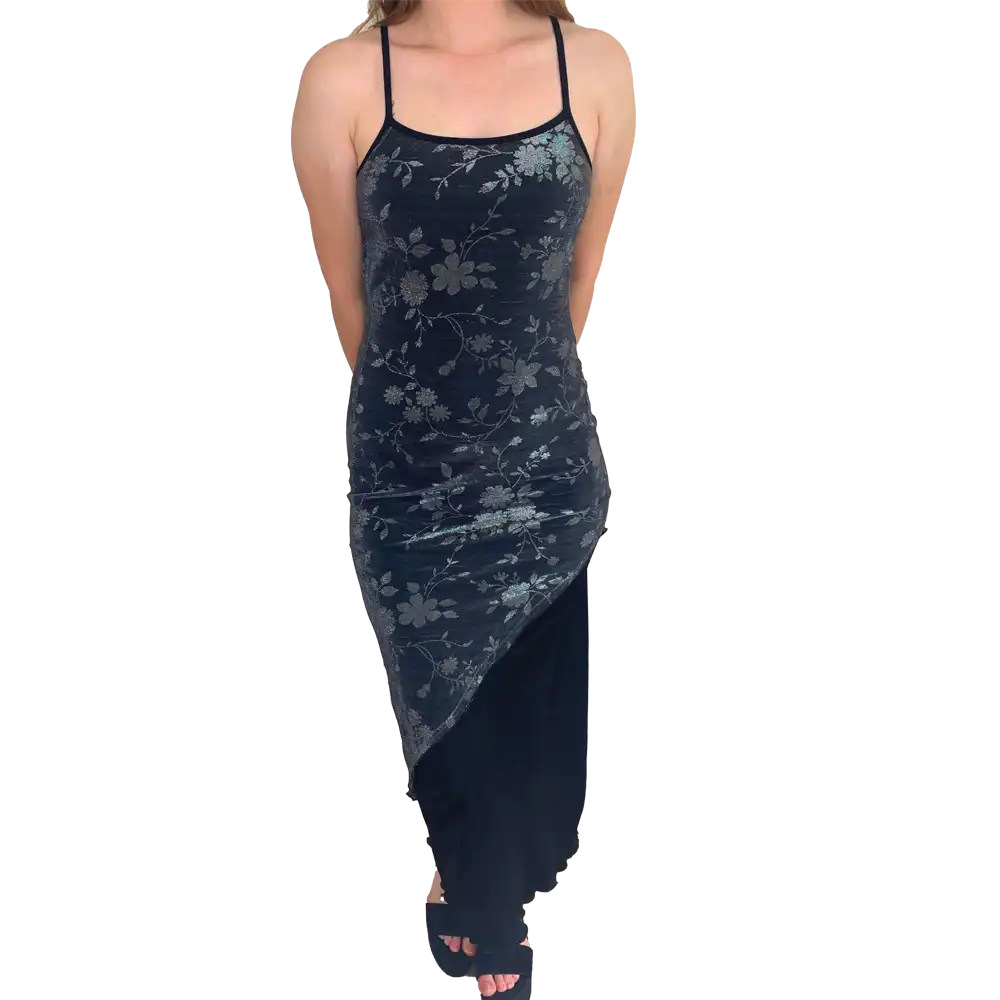 Asymmetrical floral long dress - Image 2