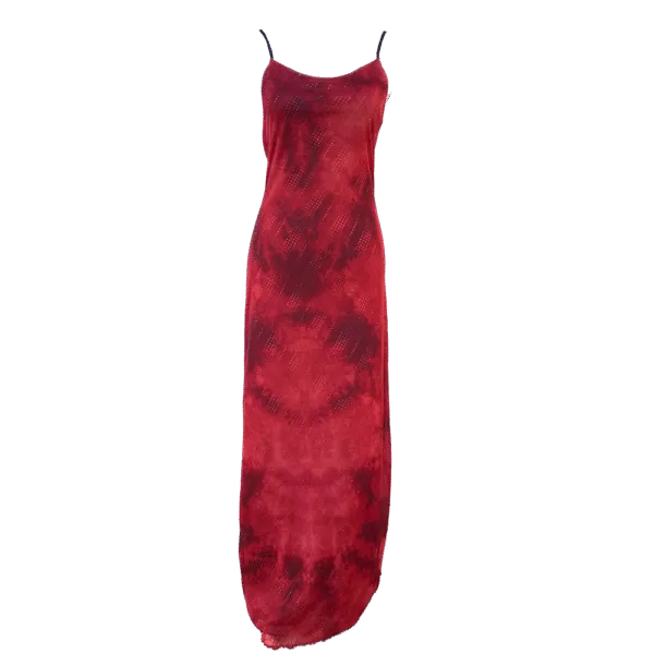 Robe longue rouge pailletée