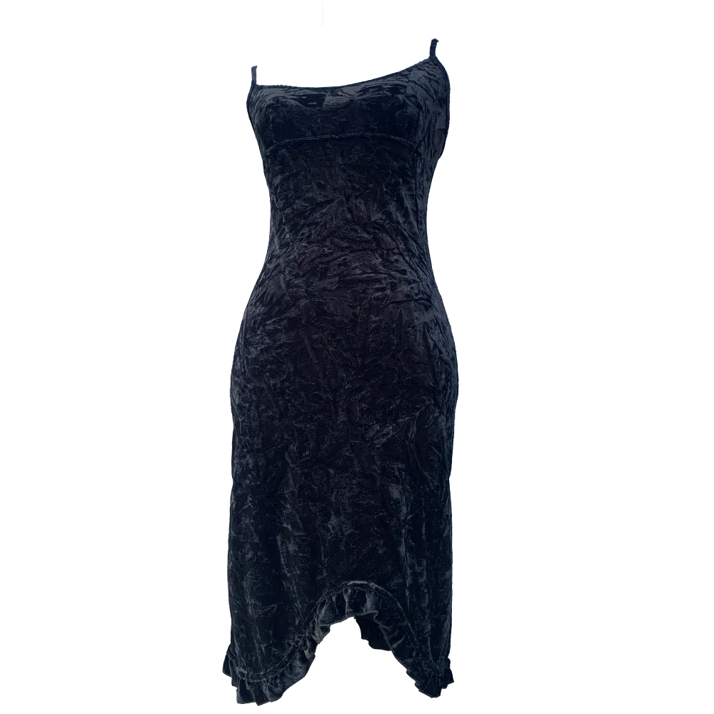 Black velvet dress