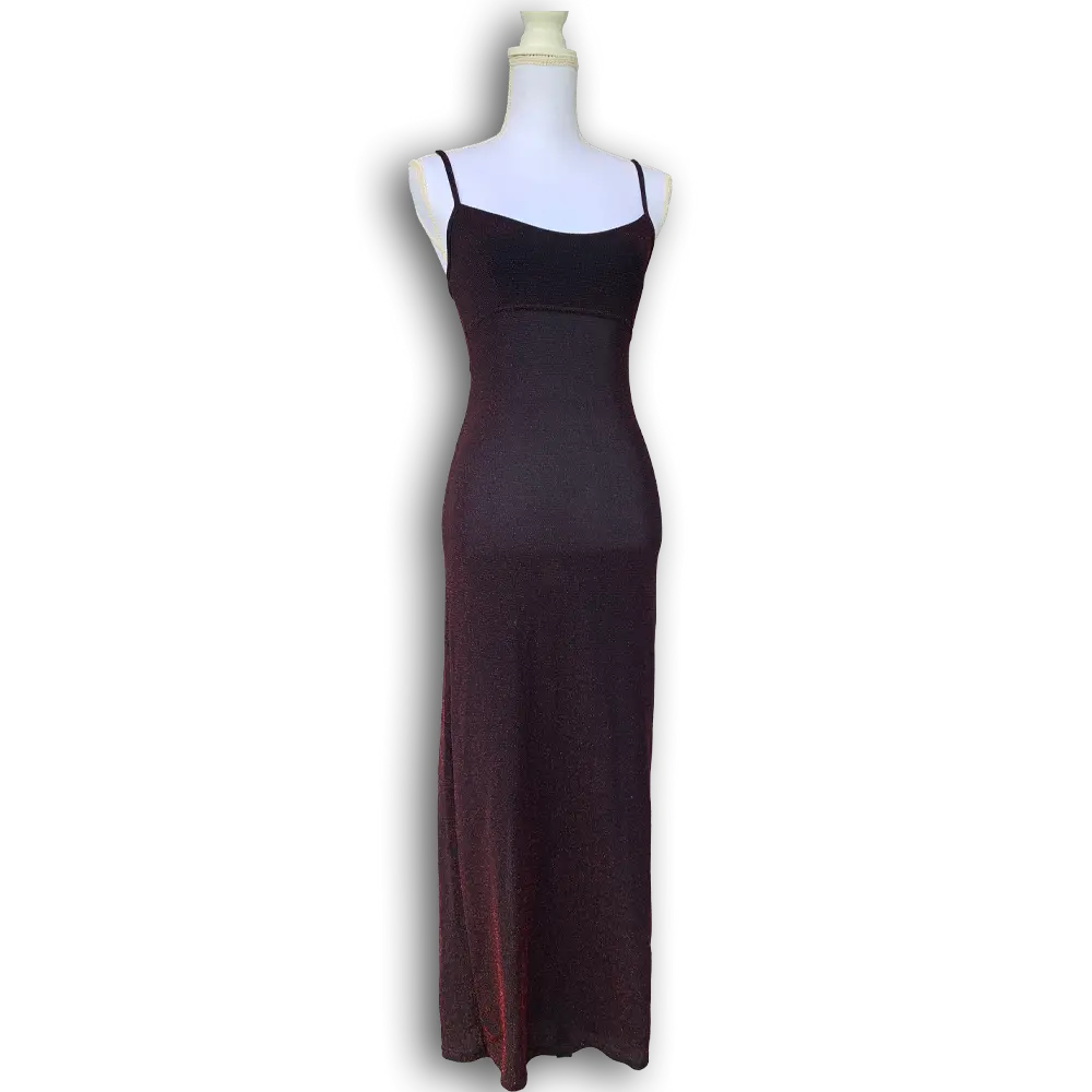 Robe de soirée à paillettes rouge vintage