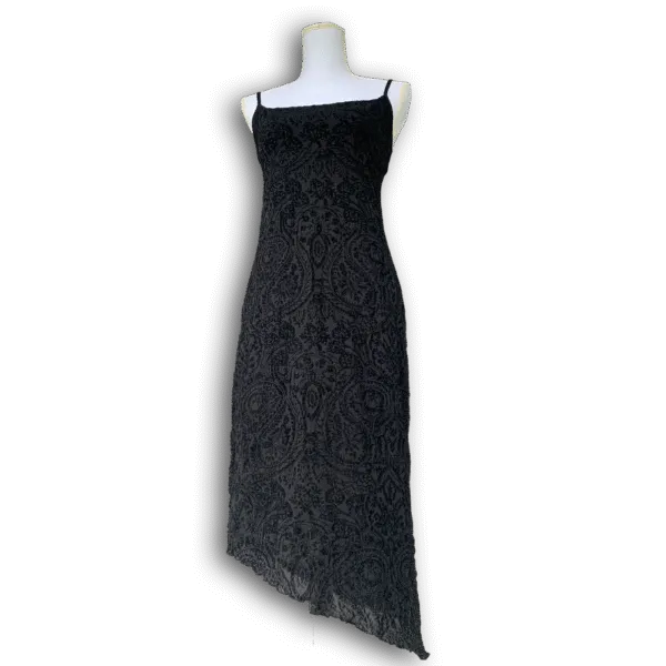 Robe asymétrique noir goth vintage