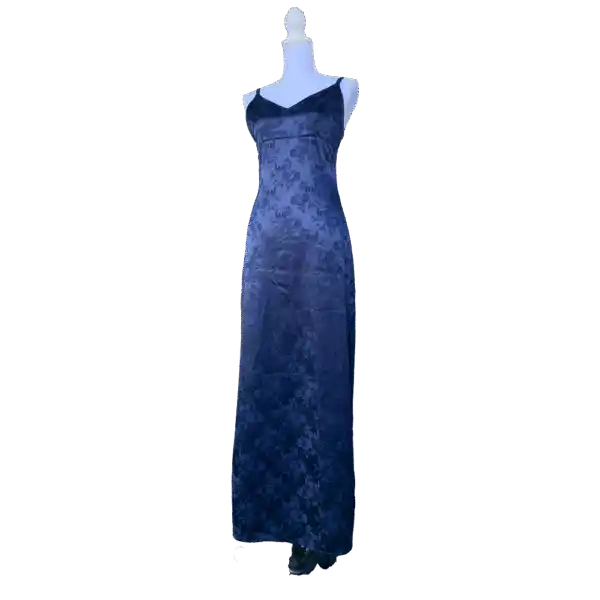 90s blue vintage evening dress