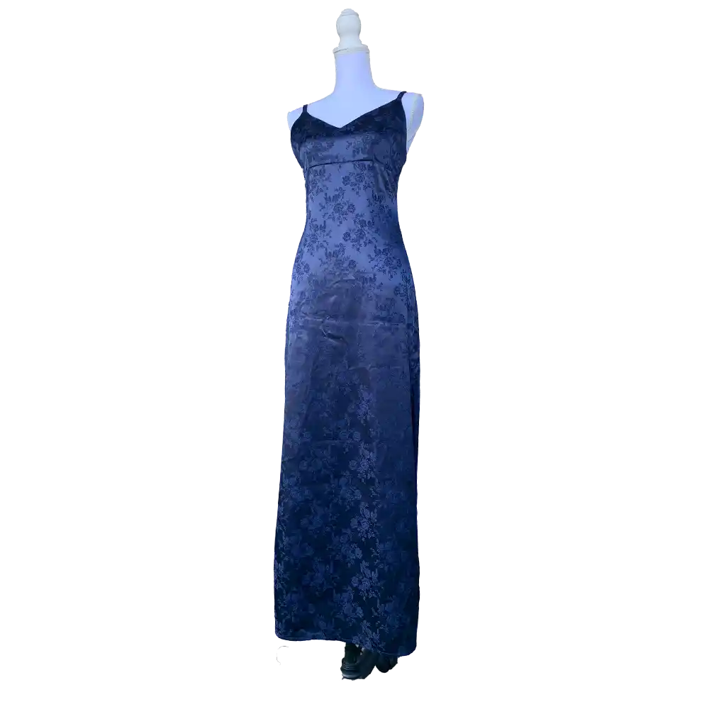 Robe de soirée bleu années 90 vintage