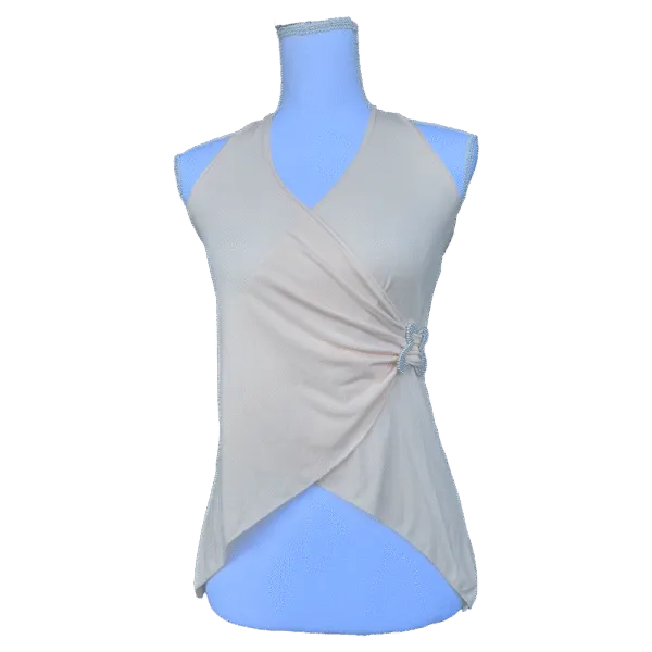 Top jaune papillon vintage