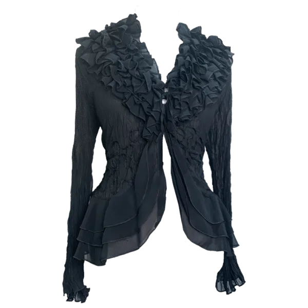 Romantic blouse with Goth frills