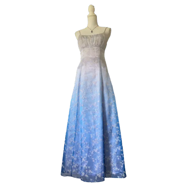 Vintage prom dress 90s blue