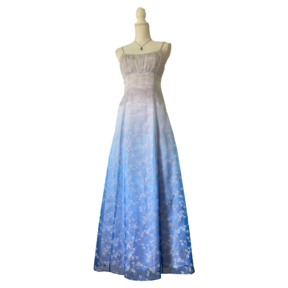 Vintage prom dress 90s blue