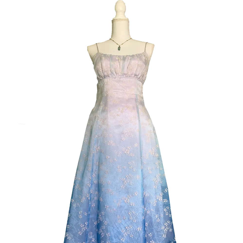 Vintage prom dress 90s blue