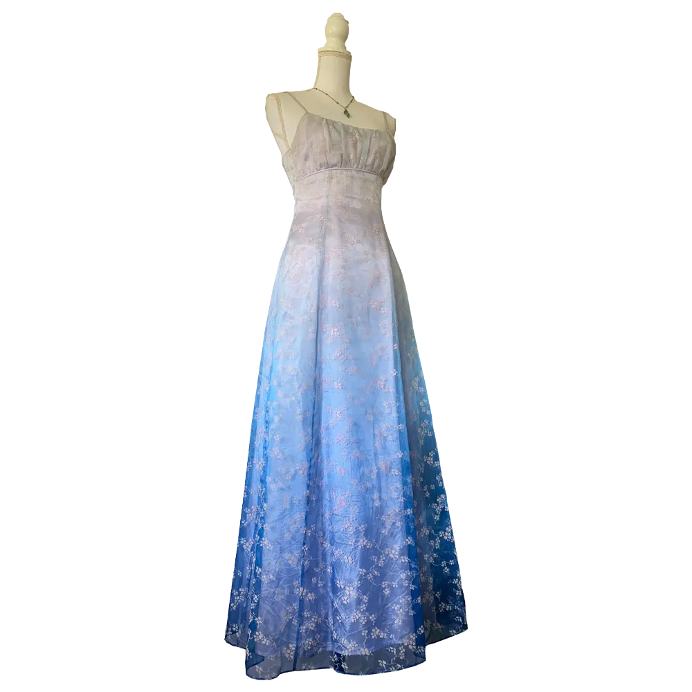 Vintage prom dress 90s blue